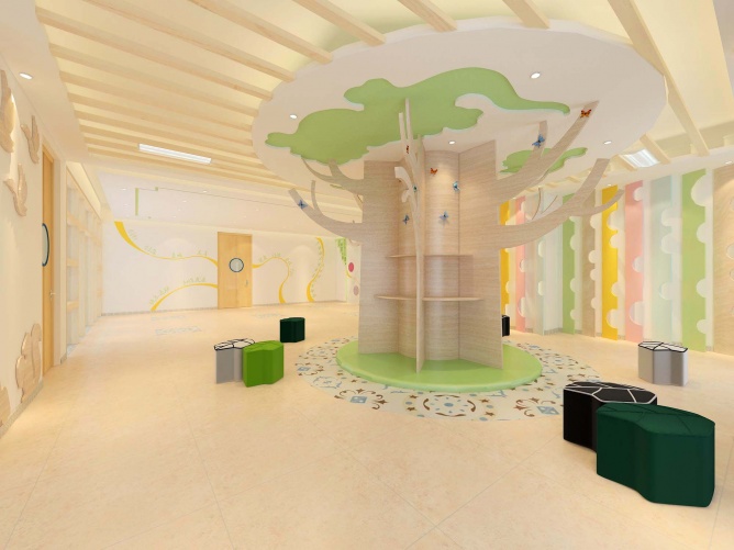 幼儿园大厅装修,幼儿园大厅改造,幼儿园大厅设计,广州幼儿园装修